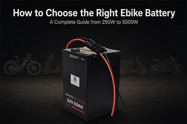 52V Samsung lithium ebike battery pack illustrating a complete guide to choosing the right battery for 250W–5000W electric bike motors
