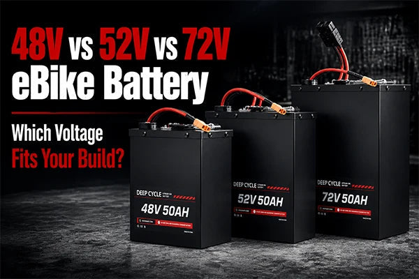 48V vs 52V vs 72V eBike Battery: Which Voltage Is Right for Your Build?