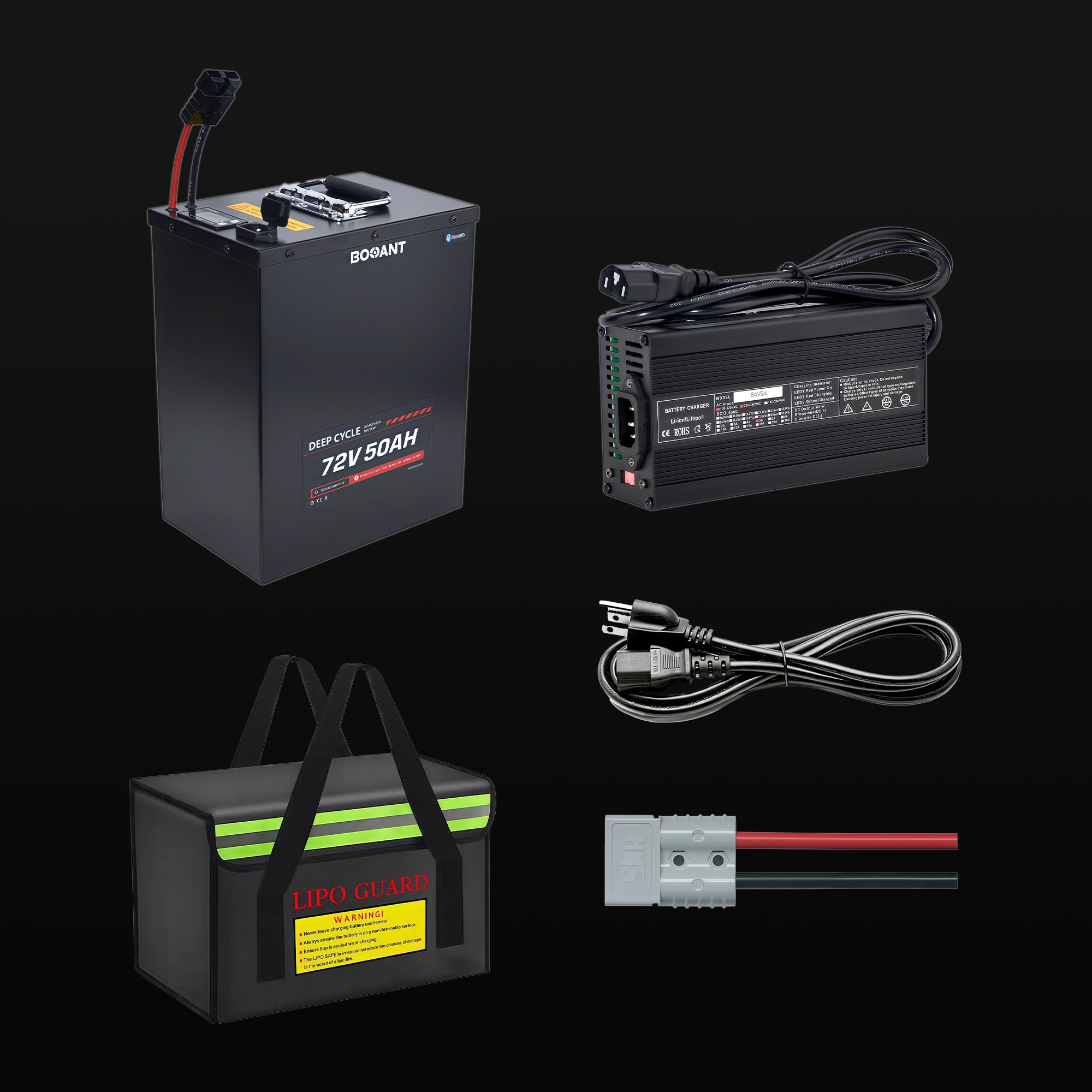 72V 50AH Lithium Battery for E-Motorcycles | Samsung 50S Cells & Smart BMS | Waterproof Metal Case