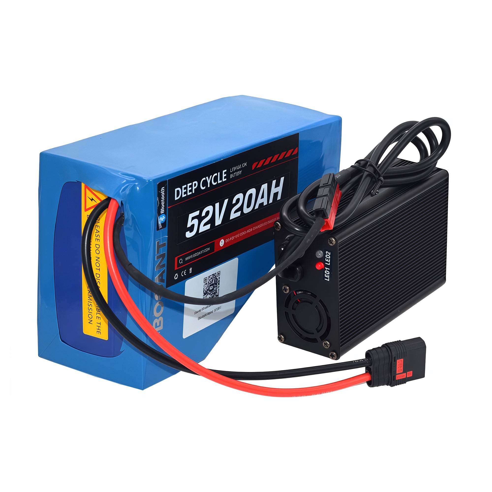 52V 20Ah Bluetooth Triangle eBike Battery | Samsung 50G Cells | APP Control & Monitoring | 5A Fast Charger