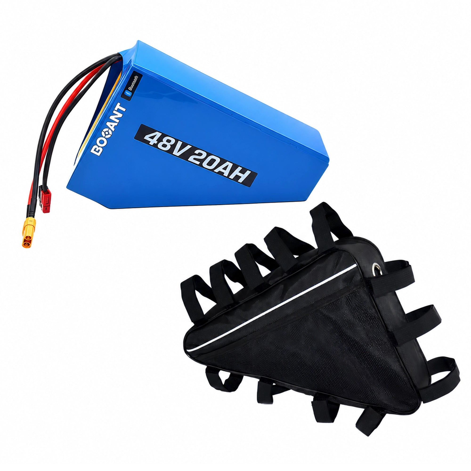 BOOANT 48V 20Ah Triangle Lithium-Ion Battery Pack with Triangle Frame Bag for Electric Bicycle