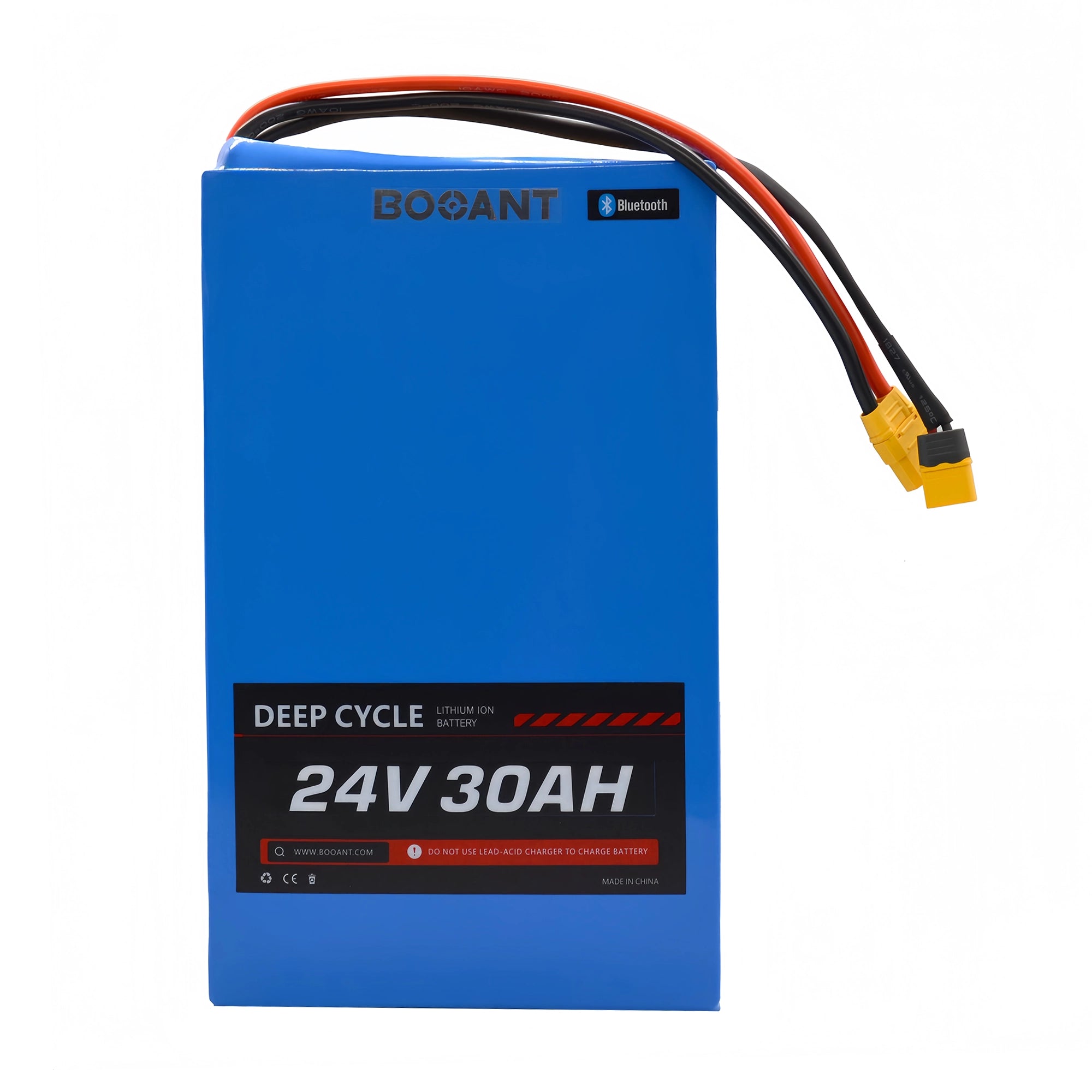 BOOANT 24V 30Ah LiFePO4 Deep Cycle Lithium Battery Pack with Bluetooth BMS and XT90 Connector