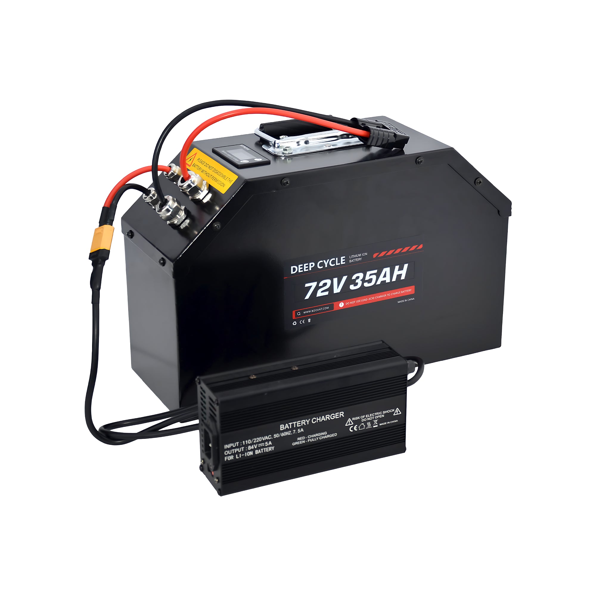 72V 35Ah Lithium Battery with Samsung 50S Cells | Smart Bluetooth BMS | Waterproof Metal Case