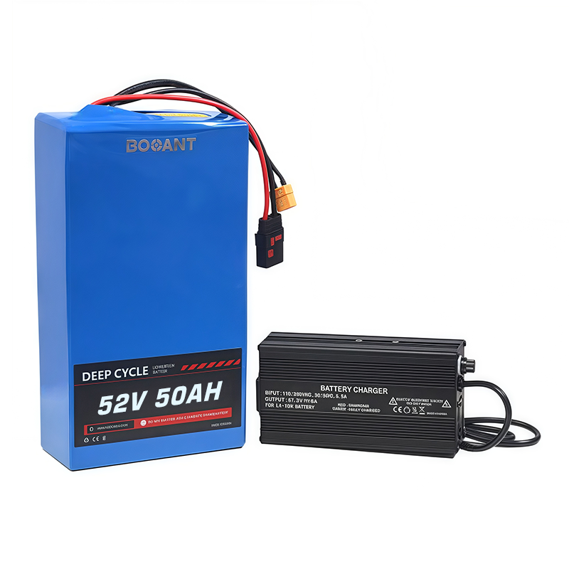 52V 50Ah Lithium Battery Pack with Samsung 50G Cells | Bluetooth Smart BMS | 2560Wh High Capacity | Compatible with EBOX 2.0 Electric Motorcycles