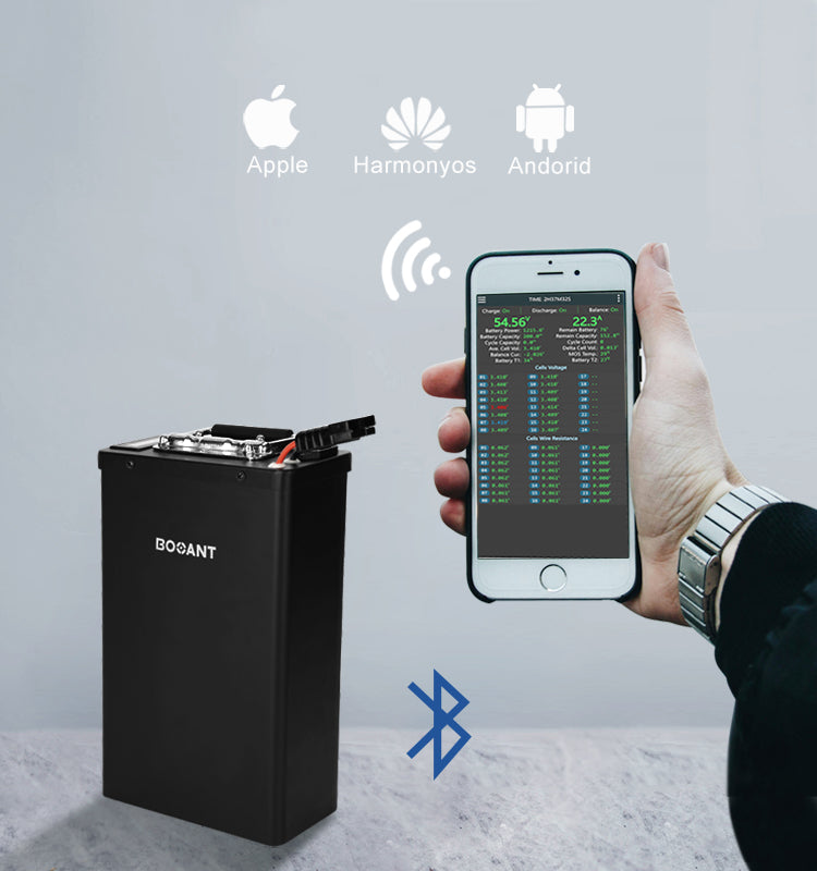 BOOANT Lithium battery with APP monitoring function via Bluetooth