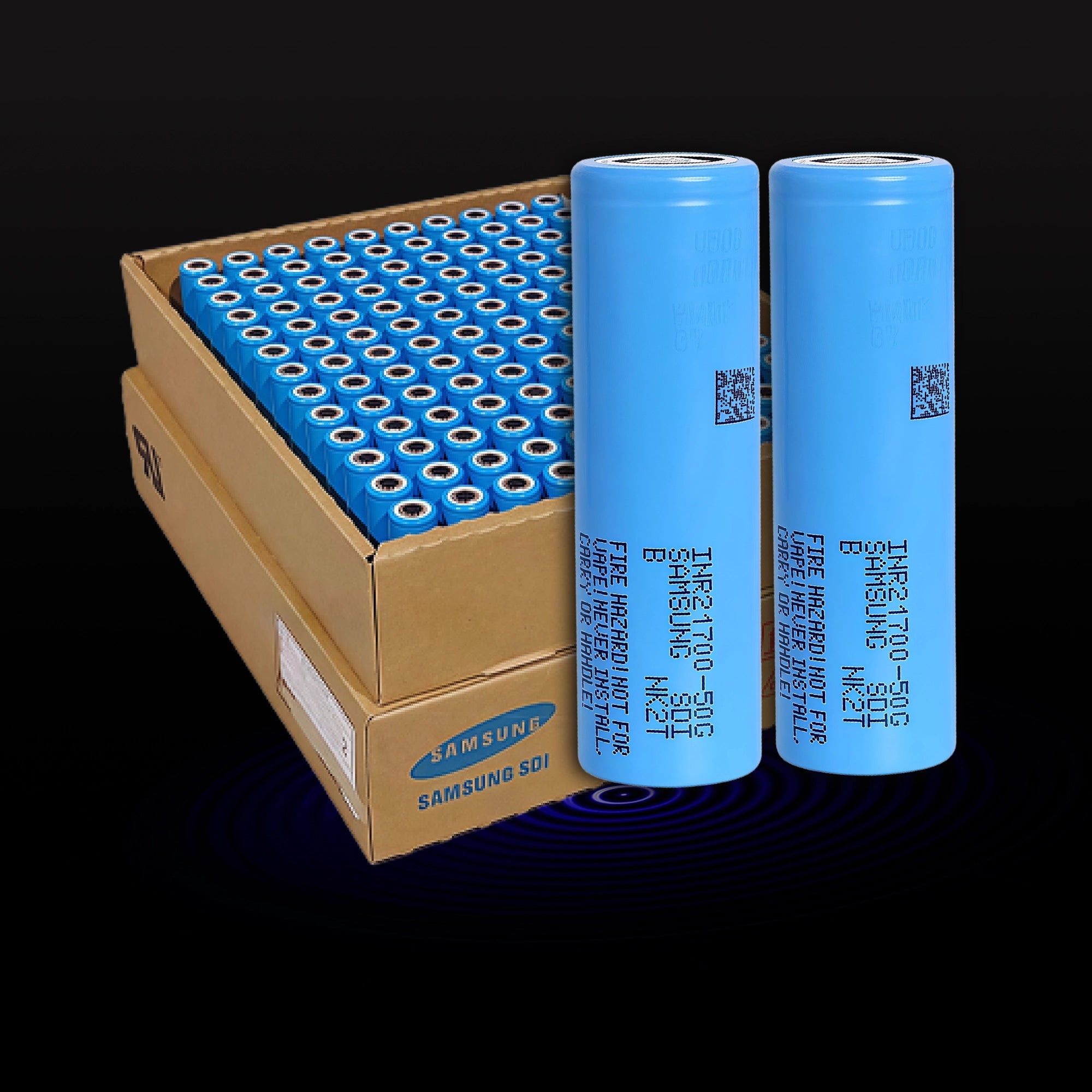 BOOANT 36V 60Ah metal case lithium battery pack built with genuine Samsung INR21700-50G cells, featuring premium 21700 lithium-ion battery cells for high energy density, long cycle life, and reliable performance.