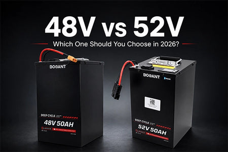 48V vs 52V e-bike battery comparison guide, choosing the right lithium battery voltage for electric bikes