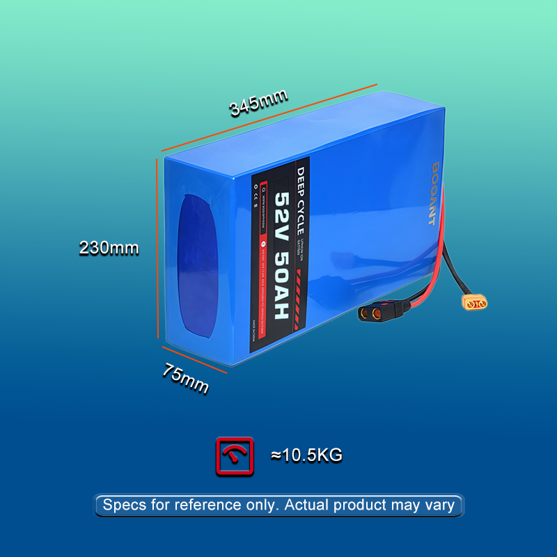 52V 50Ah Lithium Battery Pack with Samsung 50G Cells | Bluetooth Smart BMS | 2560Wh High Capacity | Compatible with EBOX 2.0 Electric Motorcycles