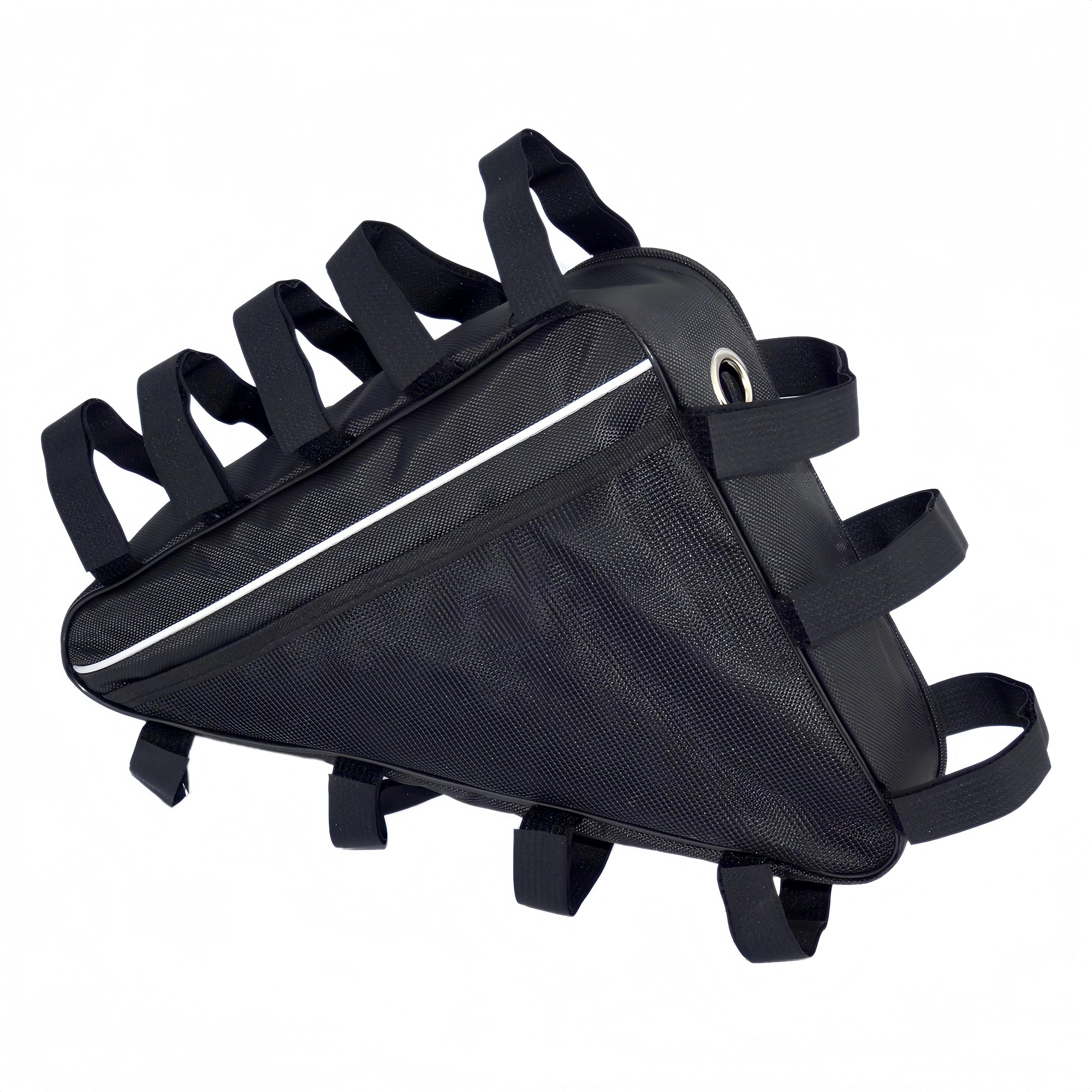 Rugged Triangle Frame Bag for BOOANT 72V 20Ah eBike Battery, Waterproof Storage Case with Reinforced Multi-Strap Mounting System for Secure High-Power Battery Installation.