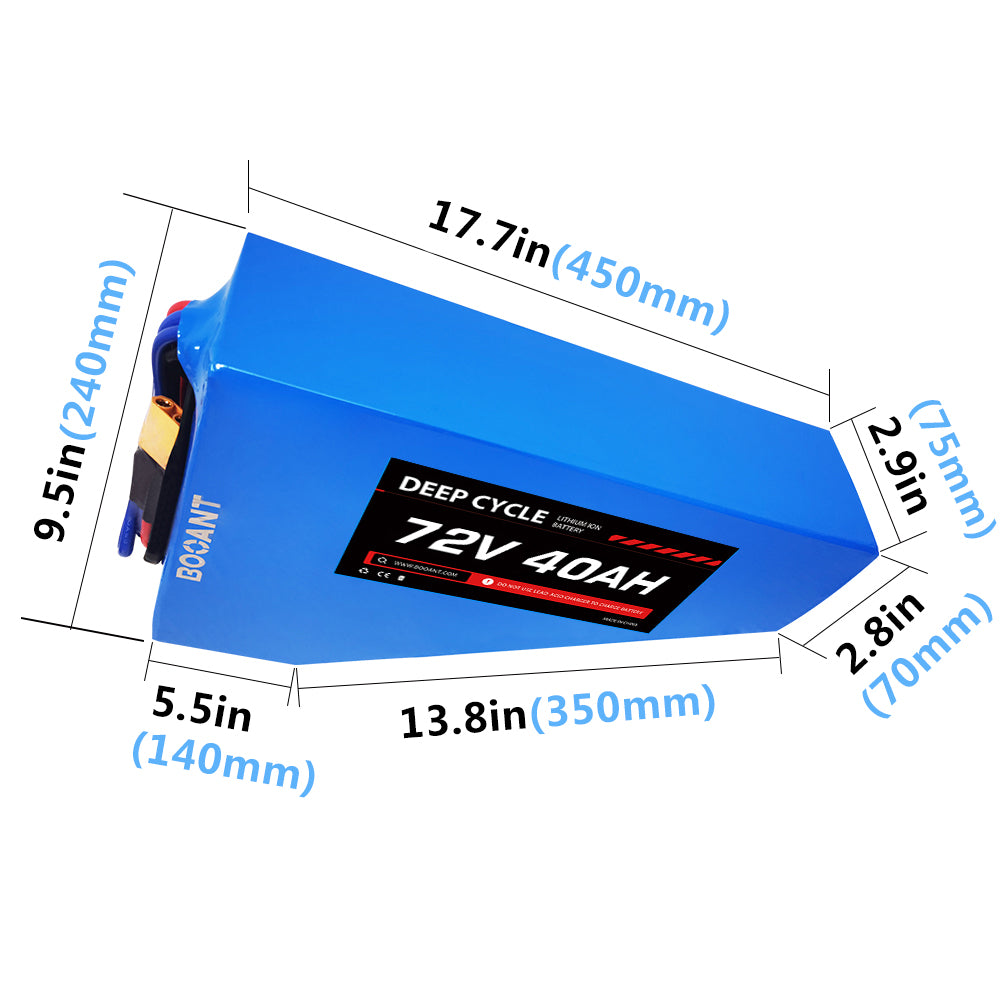 lithium ion battery 72v 40ah 