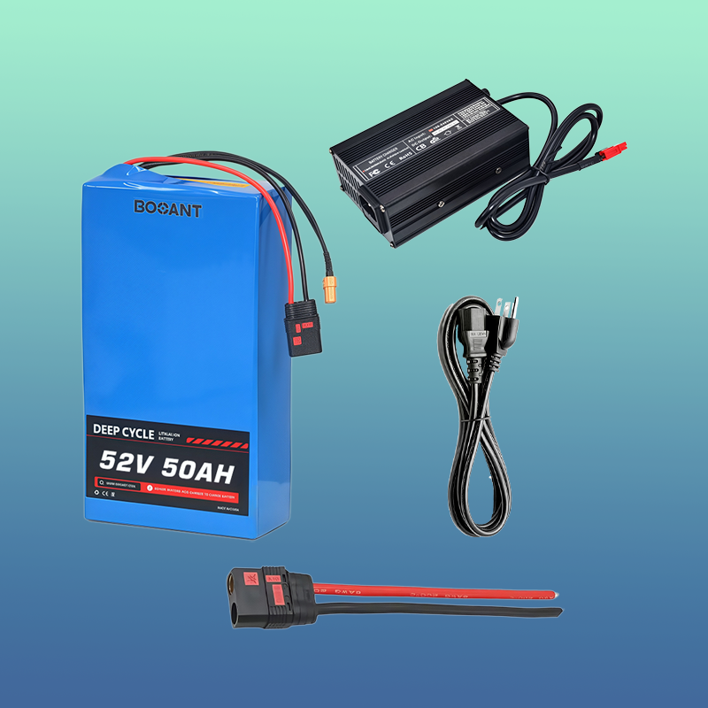 52V 50Ah Lithium Battery Pack with Samsung 50G Cells | Bluetooth Smart BMS | 2560Wh High Capacity | Compatible with EBOX 2.0 Electric Motorcycles