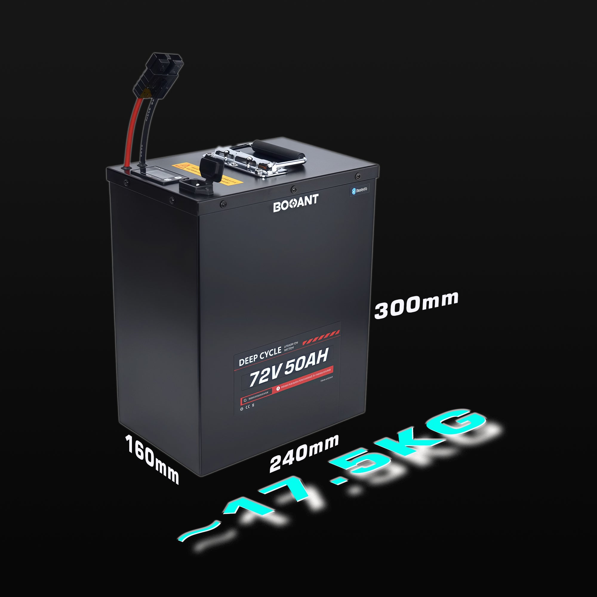72V 50AH Lithium Battery for E-Motorcycles | Samsung 50S Cells & Smart BMS | Waterproof Metal Case