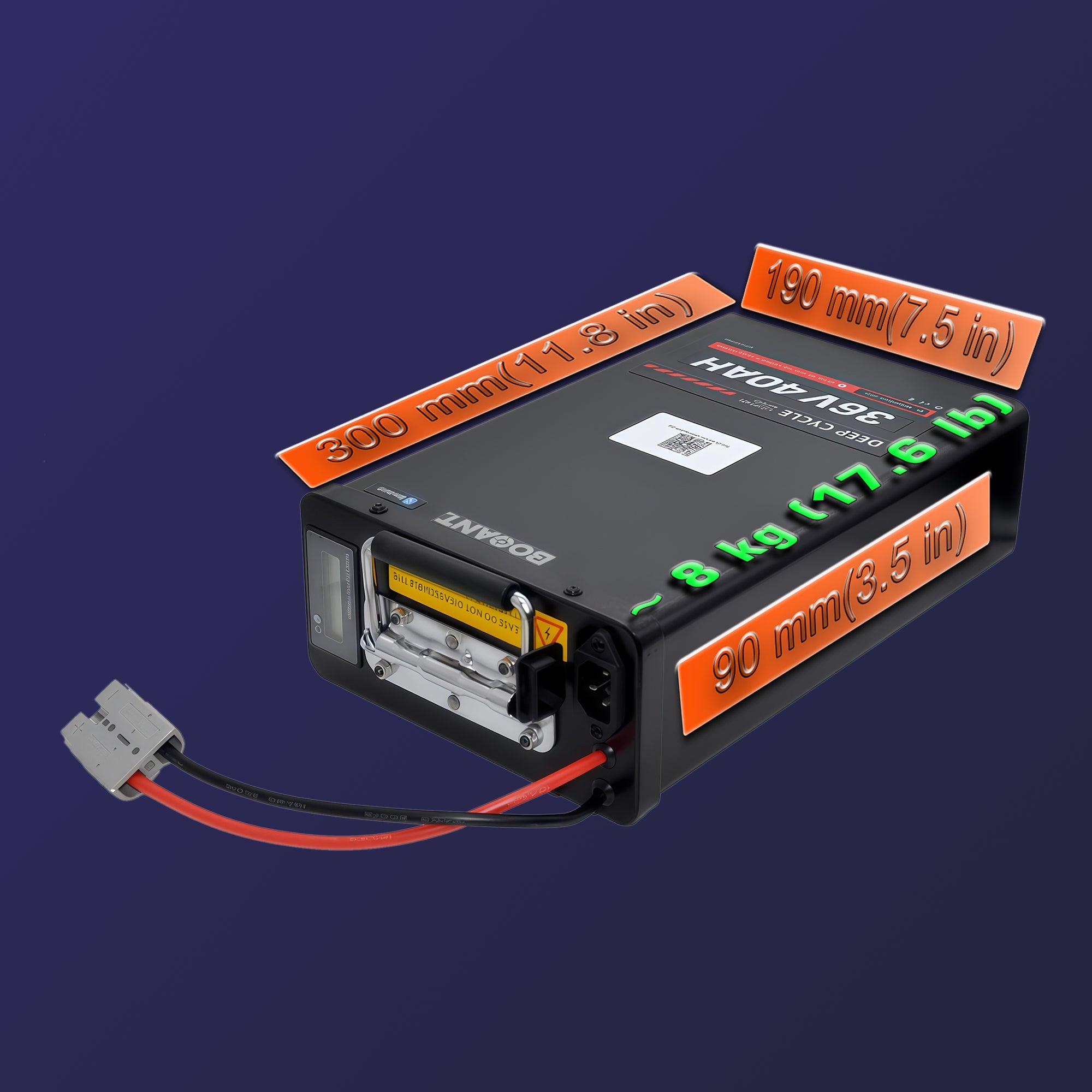 36V 40AH Lithium Battery with Samsung 50G Cells & Bluetooth BMS - 1440Wh Power Solution