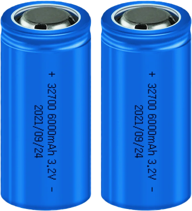 two lifepo4 battery cells 32700