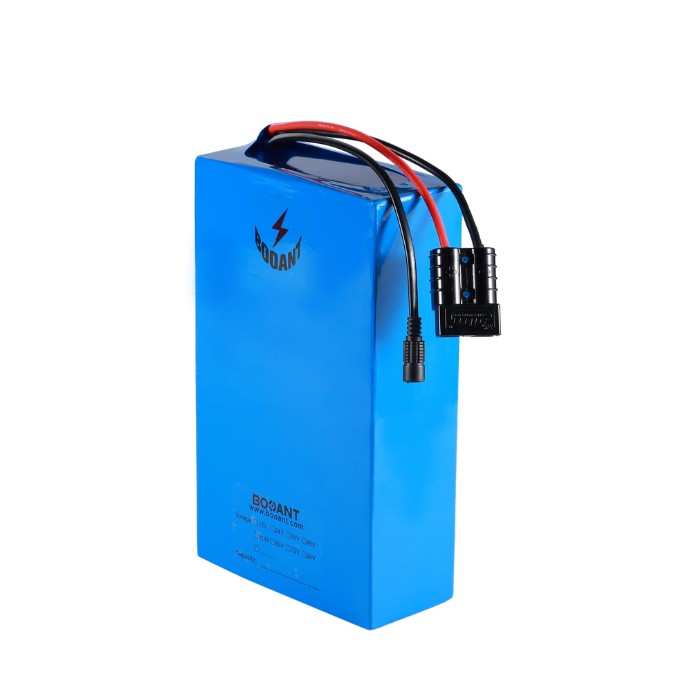 one blue PVC lithium-ion battery pack