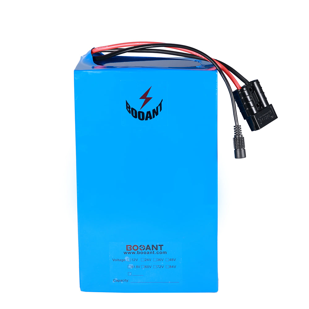 one blue PVC lithium-ion battery pack